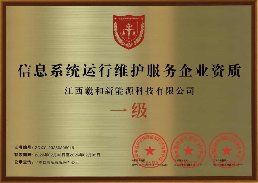 信息系统运行维护服务企业资质